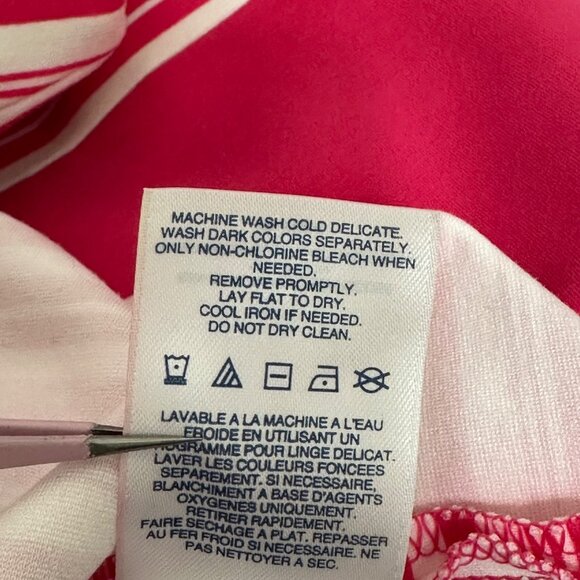 Lands End Womens Sleeveless Pink Striped Sheath Dress Size 2P Preppy Old Money - Picture 6 of 8